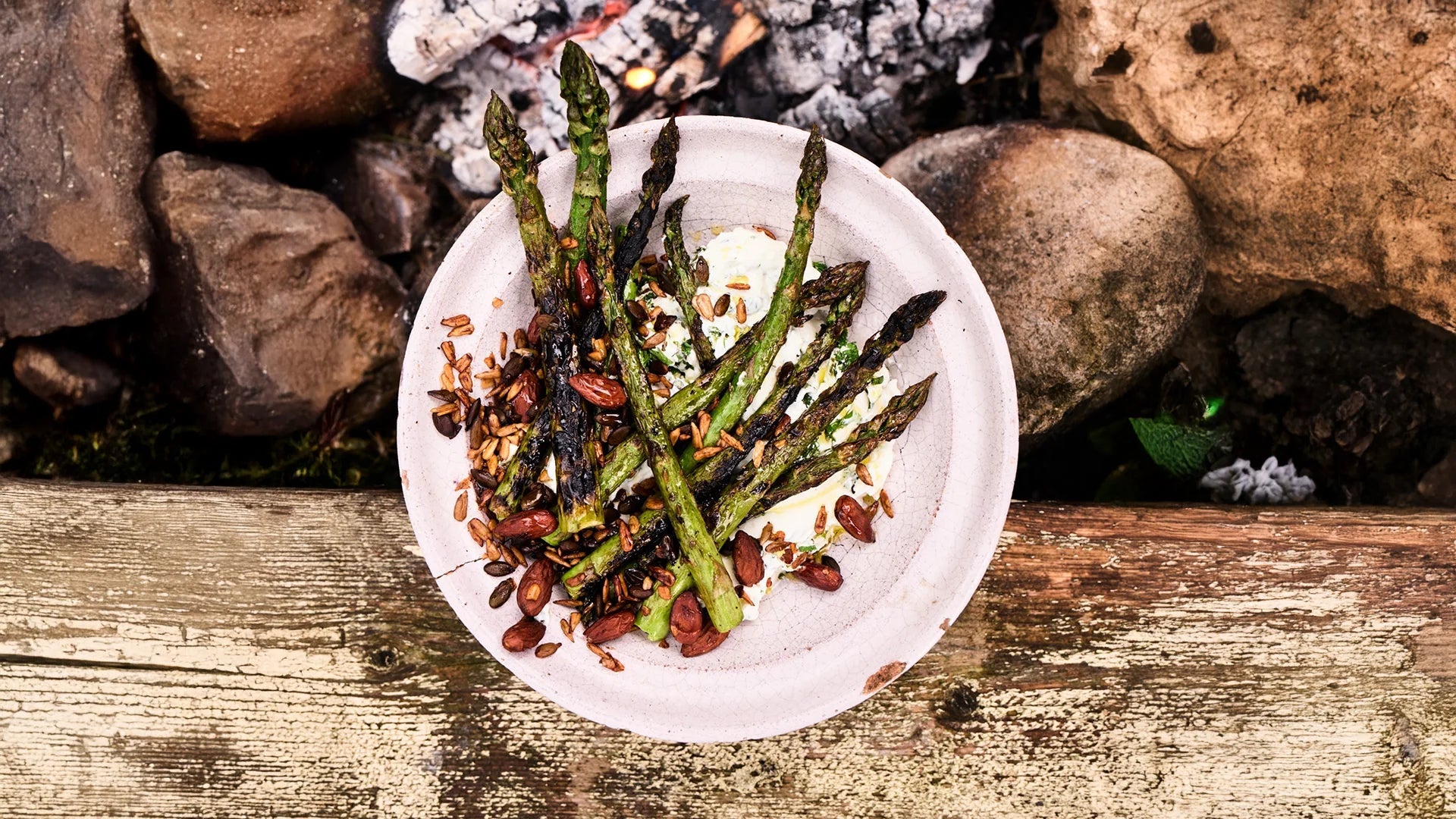 Gill's Asparagus Cooked On The Fire Recipe
