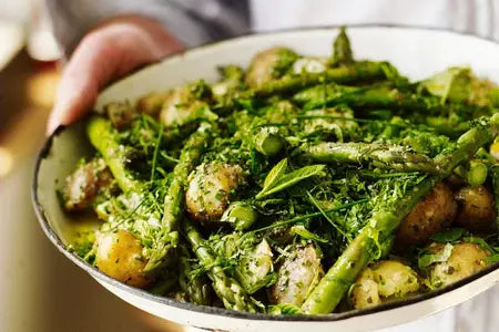 Gill Meller: New Potatoes and Asparagus Dish