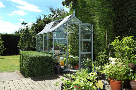 Rhino Premium Greenhouse with roof blinds and finials