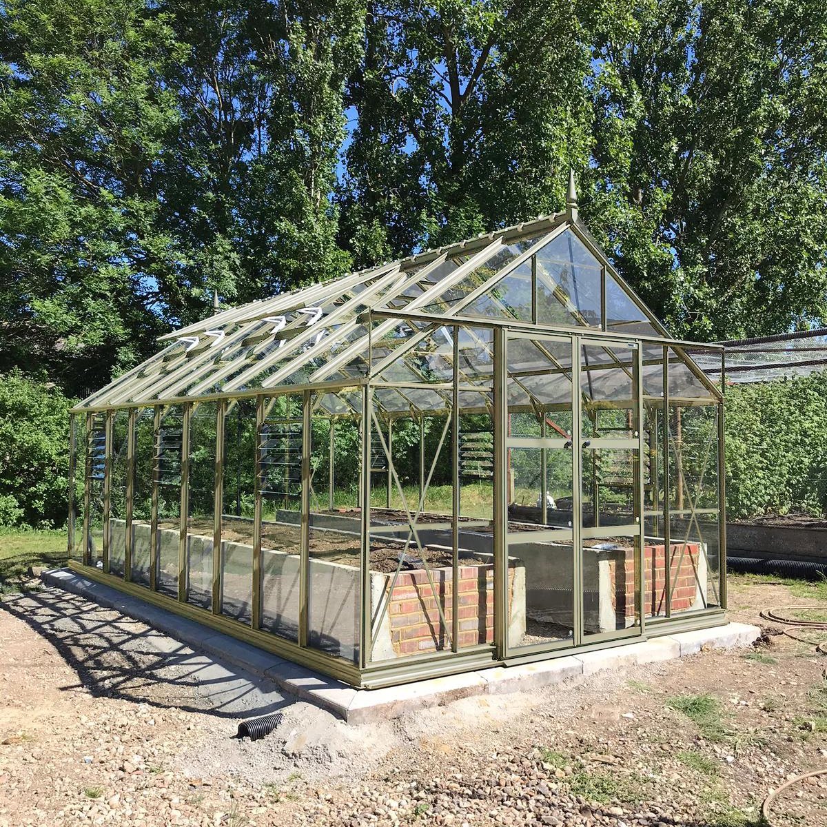 10x16 silver sage with raised beds inside