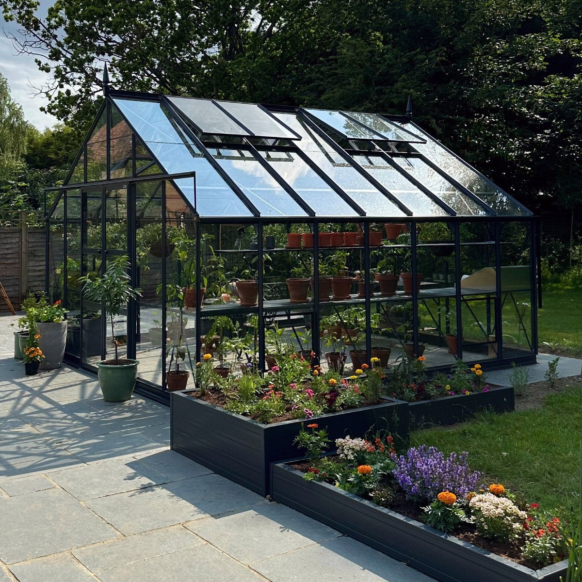 Rhino Premium 12x14ft Greenhouse - Colored Frame - 25 Year