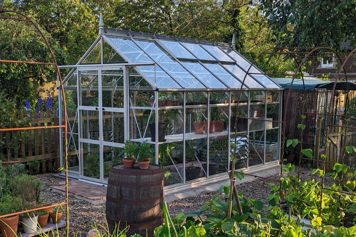 Cream Framed Greenhouses