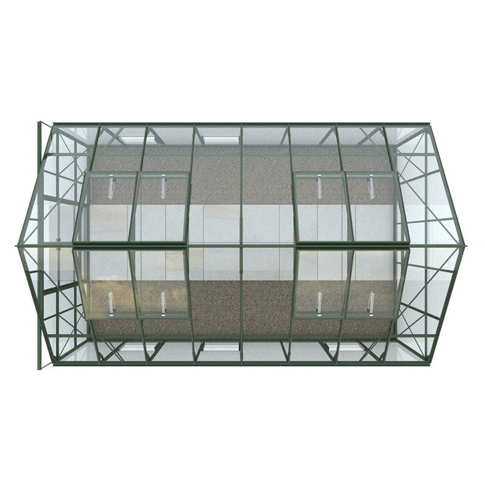 Aerial view of Rhino 10ft wide greenhouse