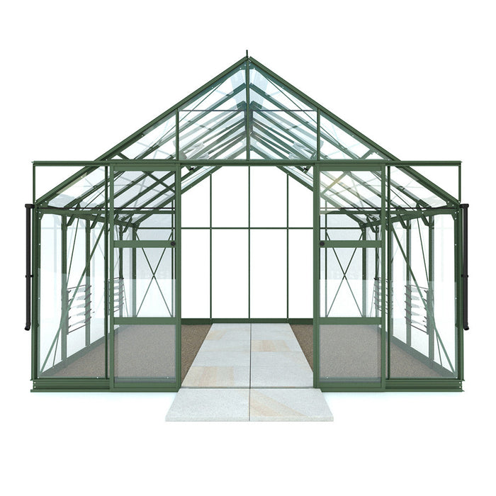 Double doors and easy access on Rhino Premium 12ft wide greenhouses