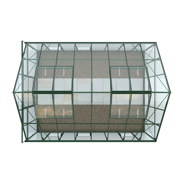 Aerial image of 12x16 greenhouse