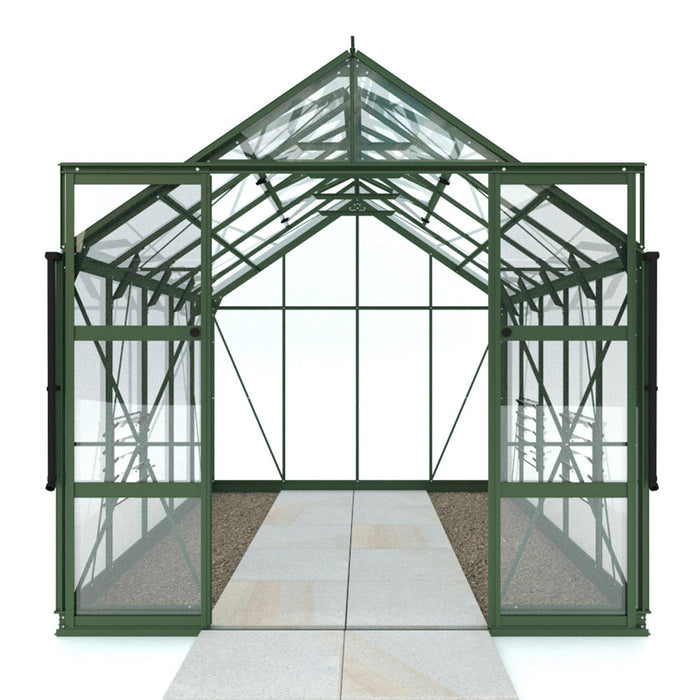 Double doors on 8ft wide greenhouses